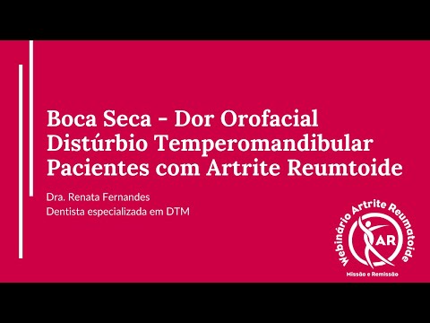 Boca Seca, Dor Orofacial e Distúrbio Temperomandibular em Pacientes com Artrite Reumatoide