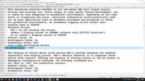 Enabling PHP error messages in Apache2