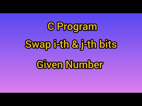 C program to swap ith jth bits of given number | Bit Manipulation