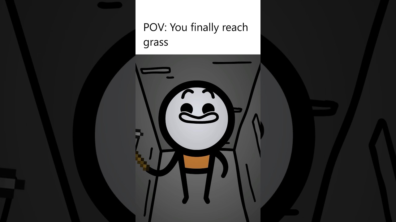 When you finally reach grass #minecraft