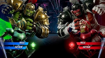 Gladiator Hulk & Arthur VS Gladiator Hulk & Arthur (Hardest Ai) - Marvel vs Capcom Infinite Gameplay