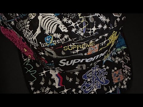 帽子 Supreme AOI Embroidered Camp Cap Black Supreme AOI Embroidered Camp Cap Black - SS25 - US
