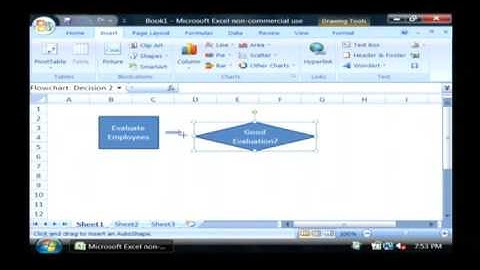 Computer Training : How to Make a Flowchart in Excel