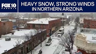 Winter storm dumping heavy snow in Arizona's High Country l FOX 10 Phoenix
