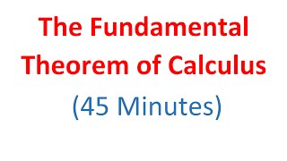 5.3 - Fundamental Theorem of Calculus