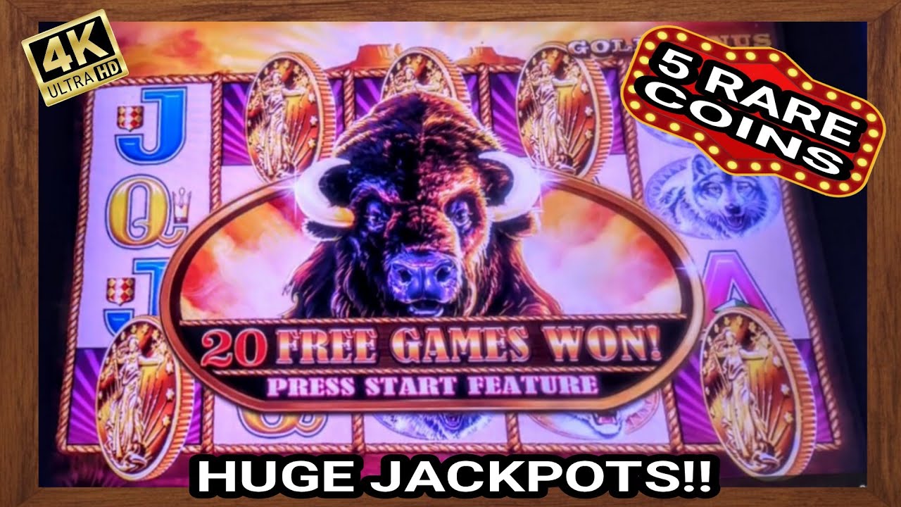 👉 BIG 5 RARE COINS JACKPOT!! $480 High Limit Bet Buffalo Gold Slot