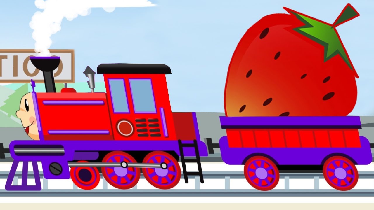 Train Cartoon - Fruits Collection - Trains Vehicles - Kids Railway - YouTube