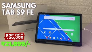 Samsung Galaxy Tab S9 FE @₹21,899/- | Unboxing & Review | Best Mid Range Note-Taking Tablet (Hindi)