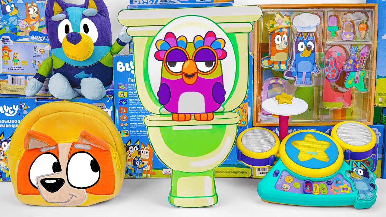 Bluey Toy Collection Unboxing Review 💙 Mystery Chattermax Box & Bingo ...