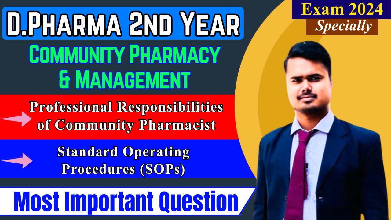 D Pharma 2nd year 2024 । community pharmacy and Management most ...