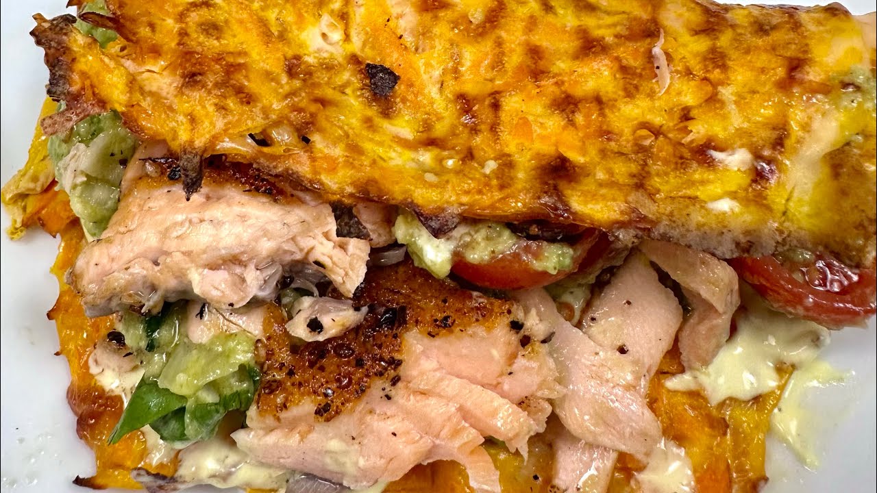 Carrot tacos with salmon