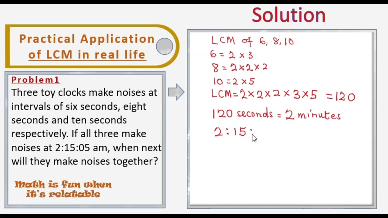 Real-life Practical Application of LCM 