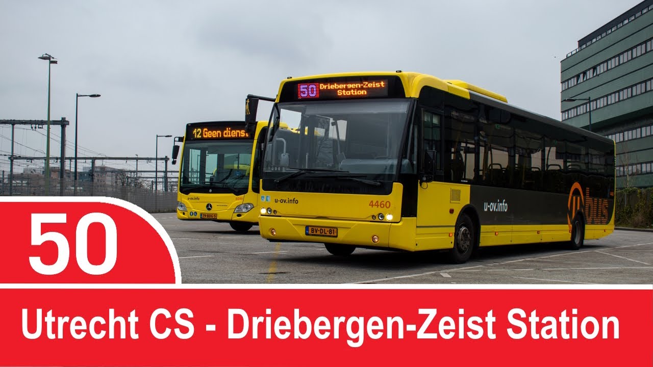 [4K] Bustraject Lijn 50 Utrecht CS DriebergenZeist NS (VDL Ambassador) YouTube