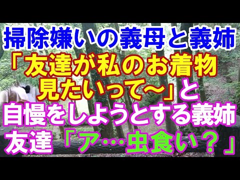 【スカッと】掃除嫌いの義母と義姉→「友達が私のお着物見たいって～」と自慢しようとする義姉。→友達「ア…虫食い？」→結果（スカッとガーデン）