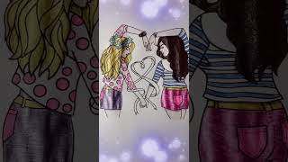 How to Draw Best Friend forever, I love you my friend,  #bestfriend​ #draw​ #craft​ #shorts