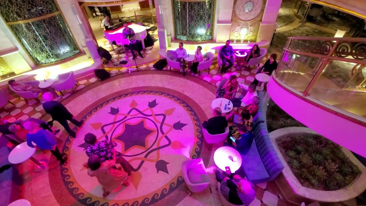 Ruby Princess grand auditorium, guest dancing