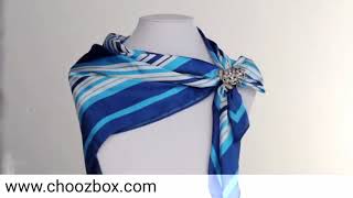 Lovely Flower Scarf Buckle Brooches - 3 Rounds Scarves Brooch
