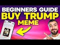 How to buy Trump Meme Coin on SOLANA like a Pro in 2025