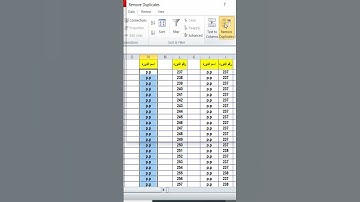 حذف البيانات المتكررة في الاكسل بضغطة زر - اداة حذف التكرار Remove duplicates