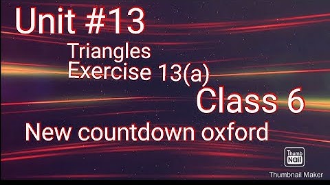 Exercise 13(a) class 6 countdown oxford