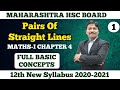 Pairs Of Straight Lines Full Basics With Easy Tricks Part 1 | 12th New Syllabus 2020-21 | Dinesh Sir