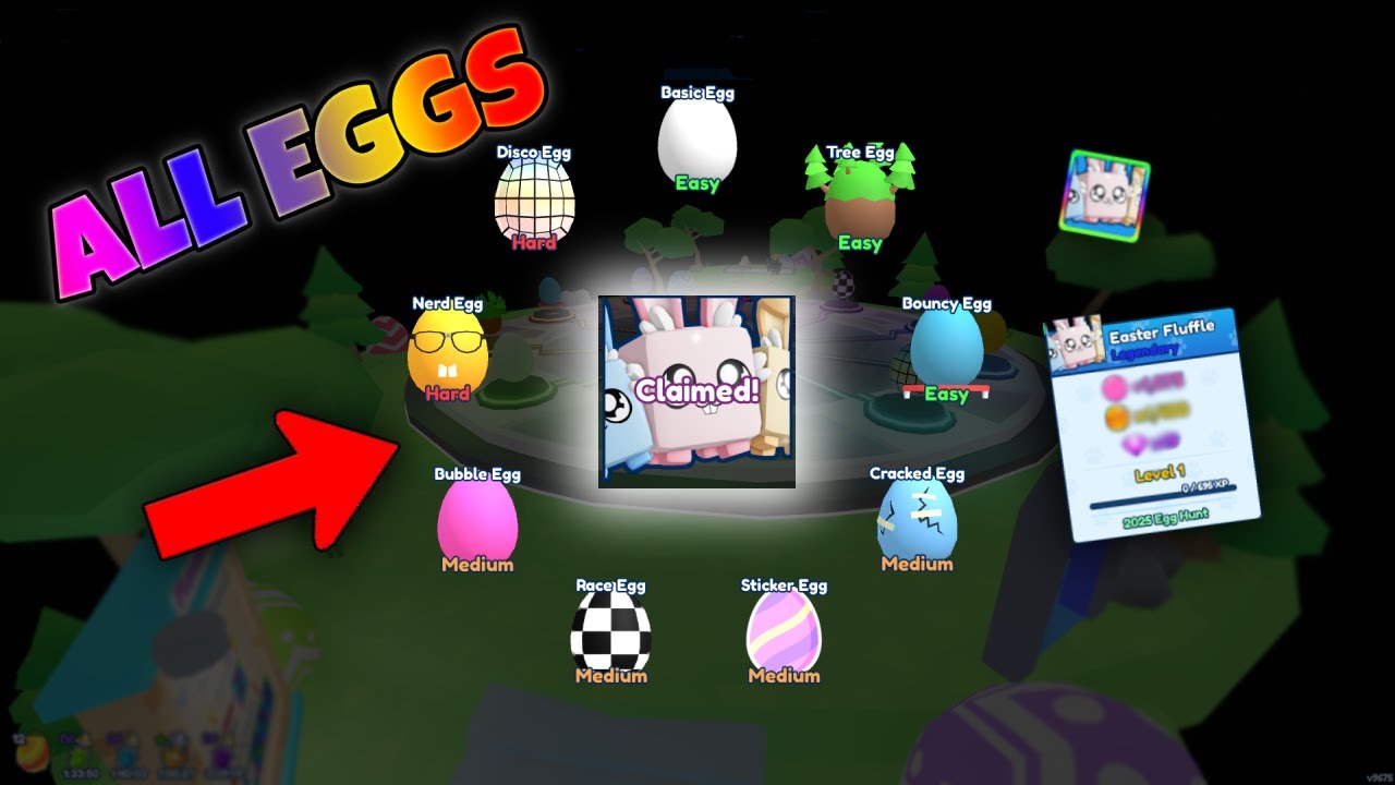 How to find all Easter Eggs In Bubble Gum Simulator Infinity