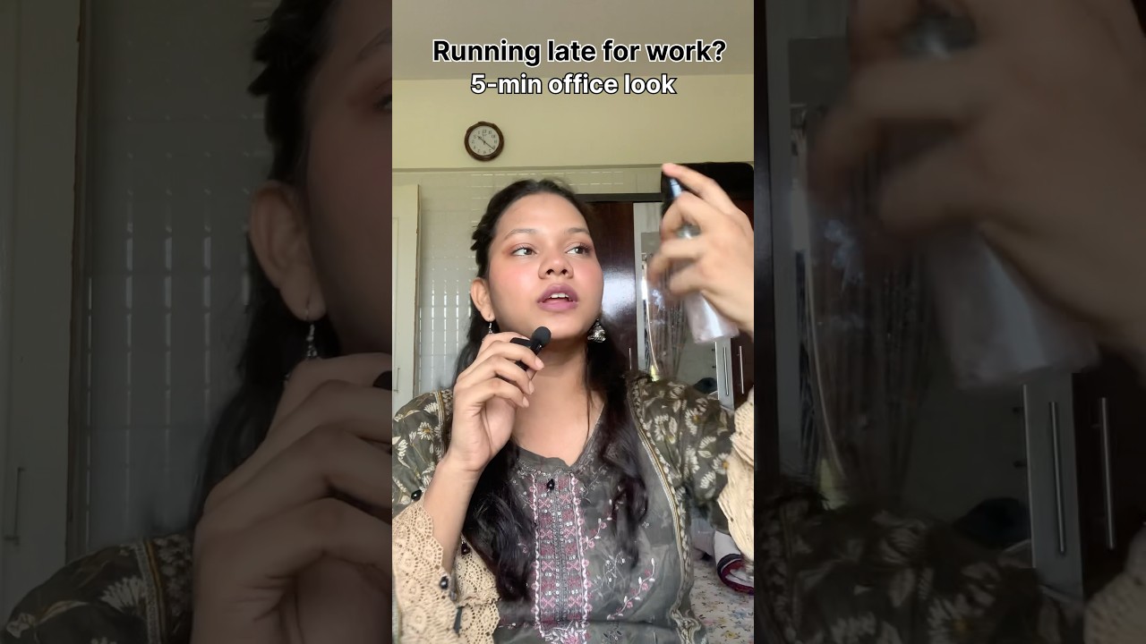 Here’s a 5-minute office face✨🫠#shorts#beauty #makeup #grwm #tutorial