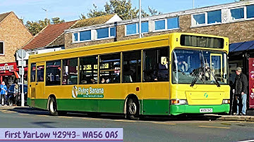 WITHDRAWN First YarLow Dennis Dart Plaxton Pointer 2 42943 (WA56 OAS)- Route 6