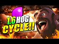 1.6 ELIXIR! FASTEST HOG CYCLE DECK IN CLASH ROYALE EVER!! THIS IS INSANE!! 😱