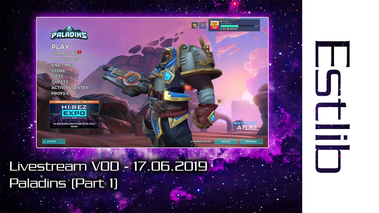 Livestream VOD - 17.06.2019 - Paladins - Test Maps (Part 1)