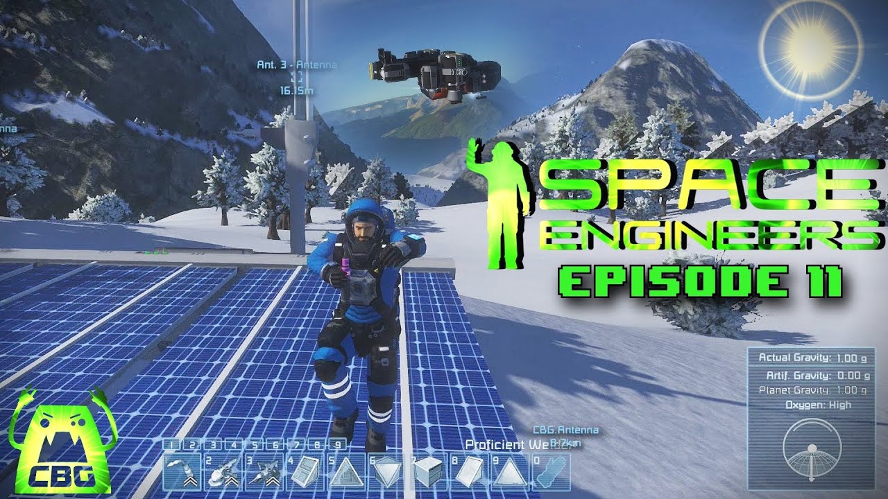 Space Engineers Antenna Array and Awesome Hydrogen Dropship (Episode