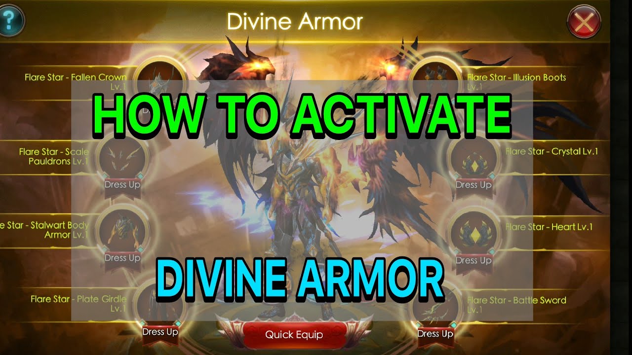 HOW TO ACTIVATE DIVINE ARMOR!! LEGACY OF DISCORD 