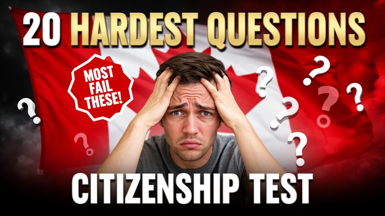 20 САМЫХ СЛОЖНЫХ вопросов на экзамене на канадское гражданство 🇨🇦 | Большинство людей НЕ СДАЮТСЯ!