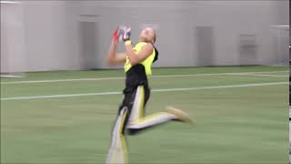 Belleville 2022 WR Dylan Martin catch from Rising Stars 250 Underclassmen Showcase