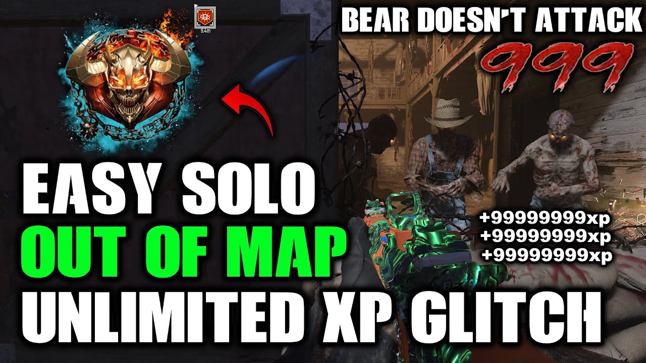 *NEW* BLACK OPS 7 ZOMBIES GLITCH ASH OF THE DAMNED SOLO UNLIMITED XP OUT OF MAP! BEAR DOESN'T ATTACK