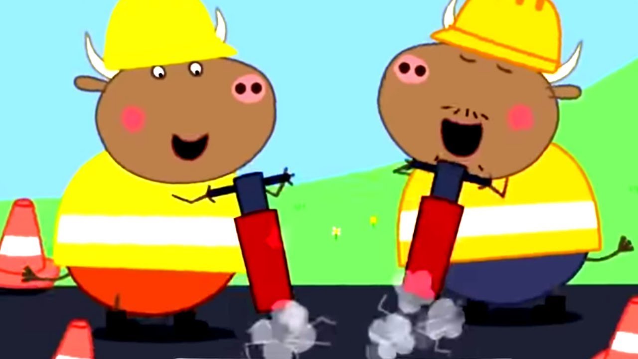 We Love Peppa Pig Mr Bull's New Road Kids Videos YouTube