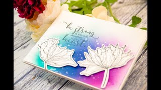 Unity Quick Tip: Bold Inky Background + Simply Stamped Florals