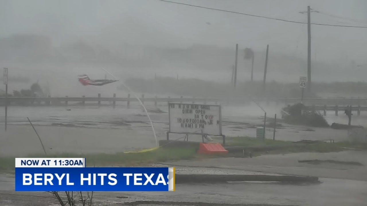 2M without power as Beryl moves through Texas - YouTube