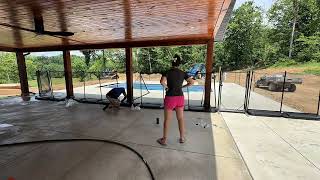 Modular safety fence building ~time lapse ￼