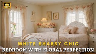 Dreamy Makeover Alert! 🌼 Create a White Shabby Chic Bedroom with Vintage Floral Charm