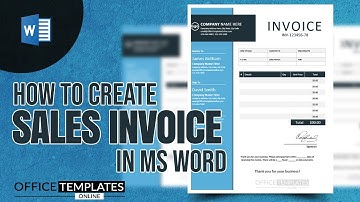 How to Create Sales Invoice in MS Word | Invoice Design | DIY
