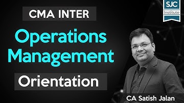 Orientation Video of CMA Inter OM | Satish Sir