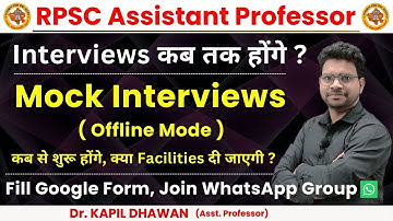 When will the interviews be held? || Mock Interviews (Offline Mode), Join WhatsApp Group || Dr. K...