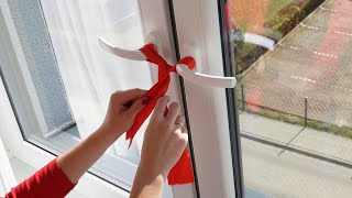 This trick is known only to a few! Place a ribbon around the window handle and wrap it around