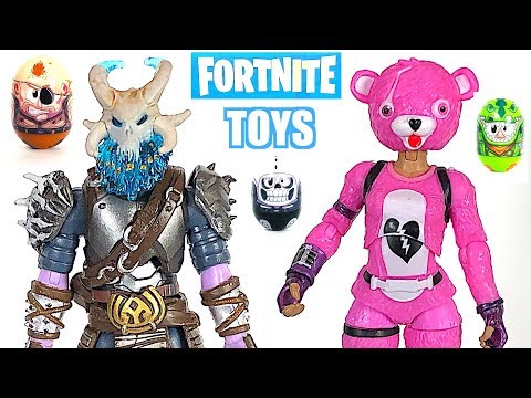 the toys he unboxes are fortnite mighty beanz and fortnite squad mode fortnite squad mode comes with rex cuddle team leader bride bomber and ragnarok - squad team leader fortnite