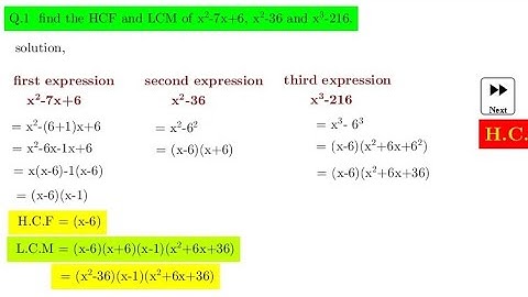 LCM and HCF with geogebra