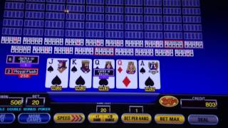 $5 Double Double Bonus Poker Slot Machine Straight Royal Flush High Limit screenshot 4