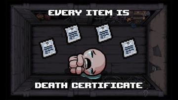 I Made Every Item Death Certificate!