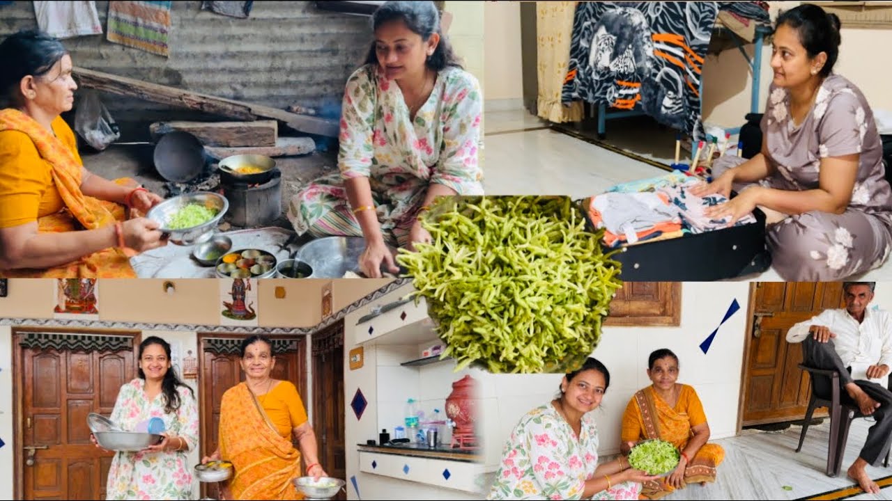 Vaaseti ki bhaji gau ki organic banayi chulhe pe saas bahu ne mil ke ! 