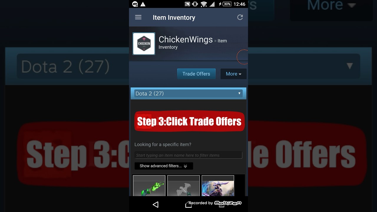 steam trade url mobile app